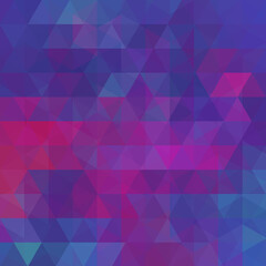 Abstract vector background with pink, blue triangles. Geometric vector illustration. Creative design template.