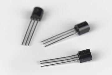 Transistor isolated on white background.
