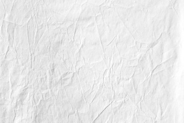 Fototapeta na wymiar Crumpled paper white background texture 
