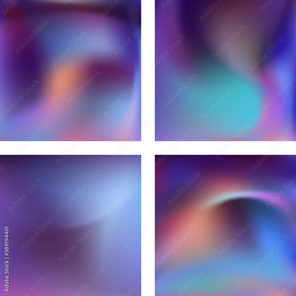 Poster set with abstract blurred backgrounds. vector illustration. modern geometrical backdrop. abstract te