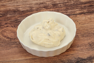 Caesar cream sauce with parmesan and herbs