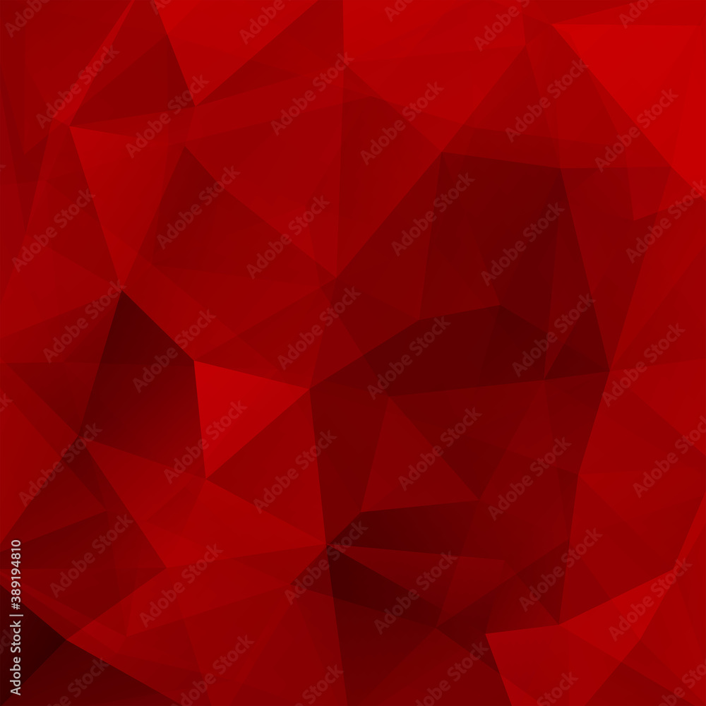 Poster geometric pattern, polygon triangles vector background in red tones. illustration pattern