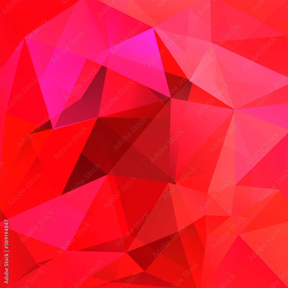 Poster abstract red mosaic background. triangle geometric background. design elements. vector illustration