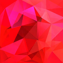 Fototapeta premium Abstract red mosaic background. Triangle geometric background. Design elements. Vector illustration