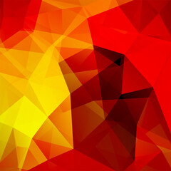 Fototapeta premium Background of yellow, red geometric shapes. Mosaic pattern. Vector EPS 10. Vector illustration