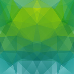 Fototapeta na wymiar Abstract background consisting of green, blue triangles. Geometric design for business presentations or web template banner flyer. Vector illustration