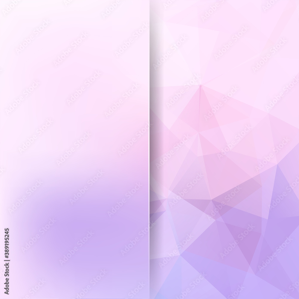 Poster abstract polygonal vector background. pastel pink geometric vector illustration. creative design tem