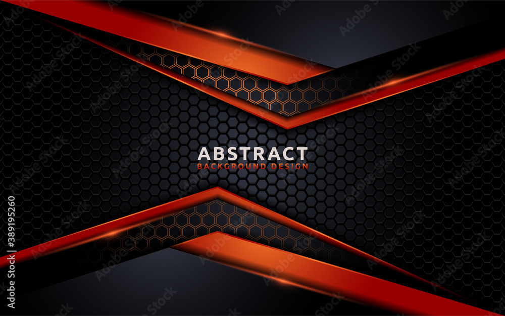Fototapete modern tech background with overlap layer design.