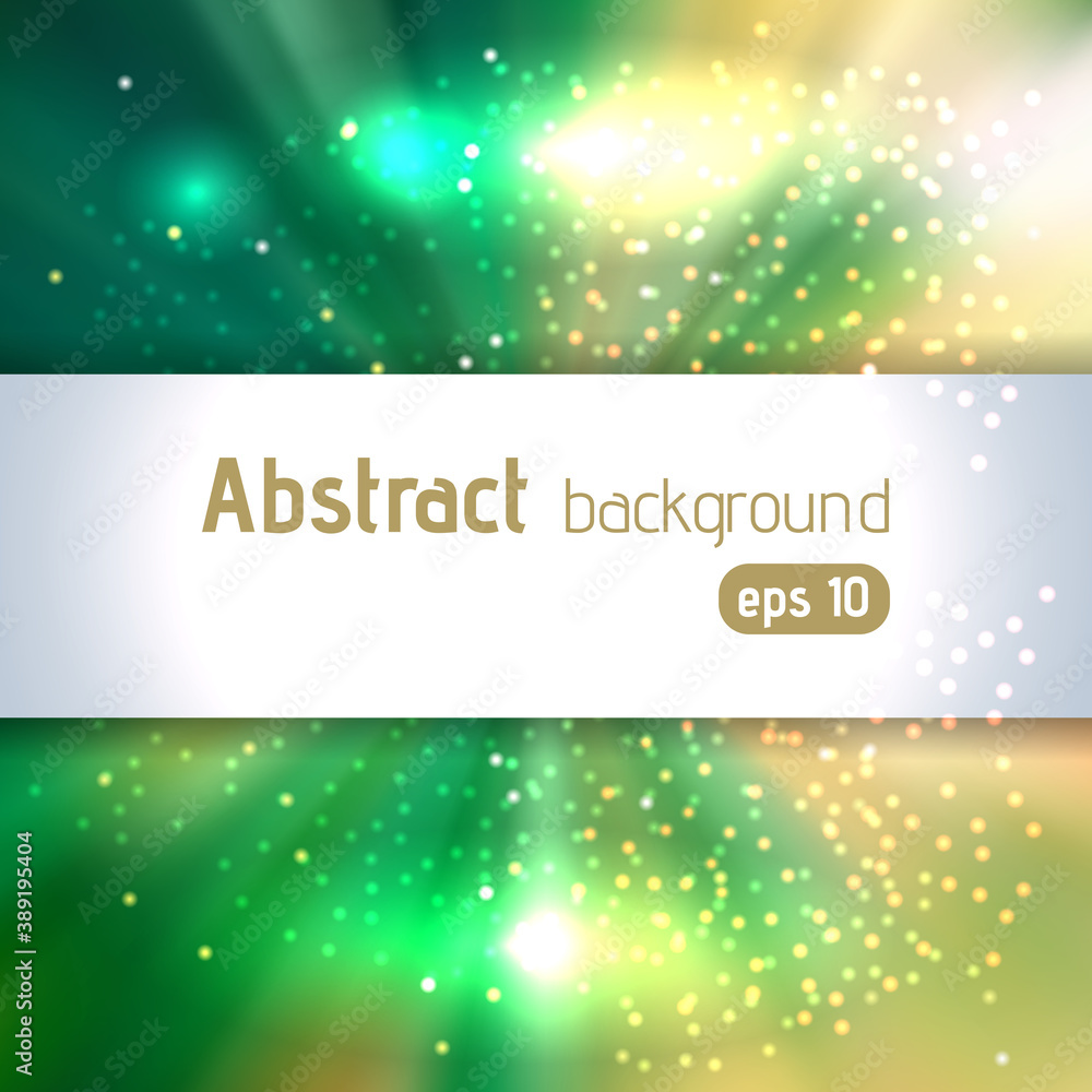 Aufkleber green rays background with place for text. abstract motion blur background with power explosion. vec