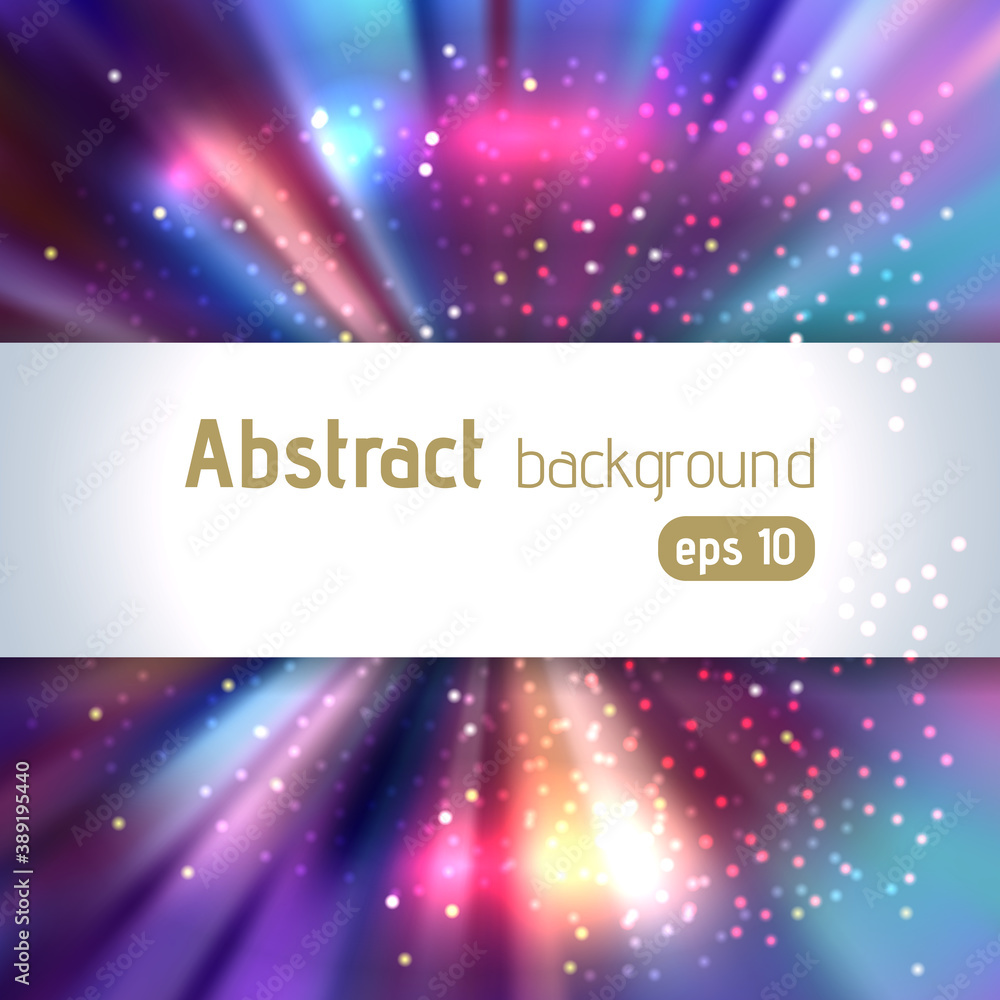 Aufkleber purple rays background with place for text. abstract motion blur background with power explosion. ve