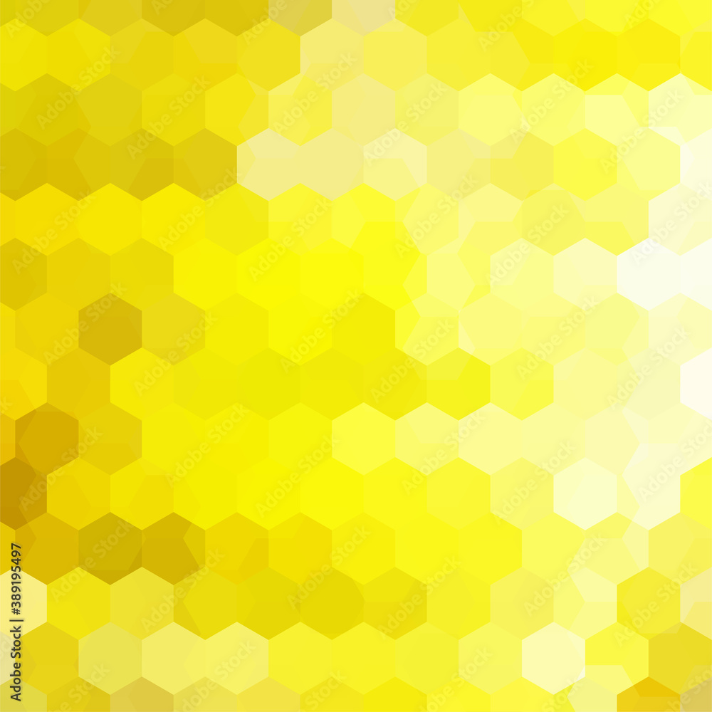 Poster abstract background consisting of yellow hexagons. geometric design for business presentations or we