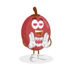Ita palm Logo mascot in love pose