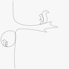 Obraz premium Forest landscape background. Vector illustration