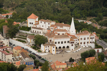 Fototapeta na wymiar Sintra national Palace is the top view.