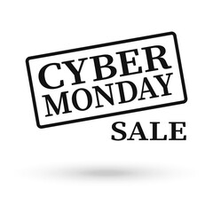 Cyber Monday Sale design for advertising, banners, leaflets and flyers. Vector illustration on white background.