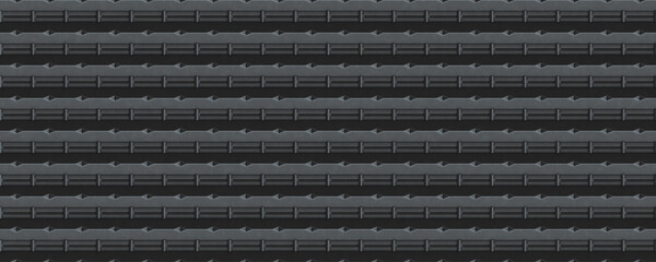 Horizontal metal stripes background
