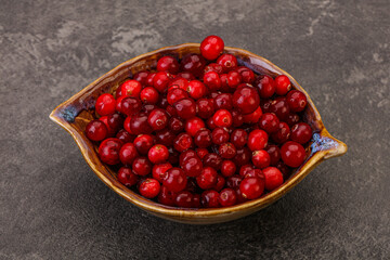 Sweet and tasty cranberry in the bowl