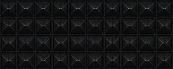 Seamless protective black wall with taper metal grid 