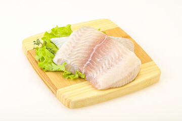 Raw pangasius fillet for cooking
