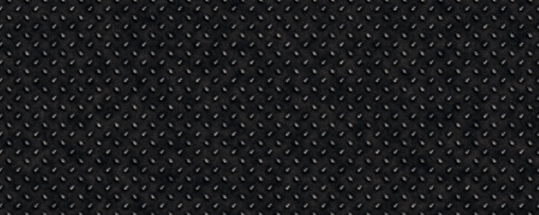 Seamless black diamond plate texture background