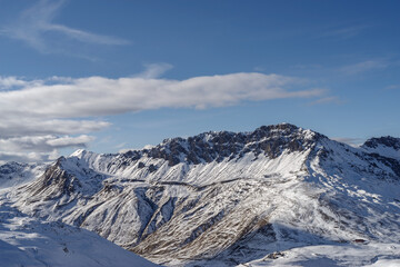Fototapeta na wymiar Southern Rhaetian Alps, A view of the Ortles Cevedale mountain range, Stelvio National Park, Italy