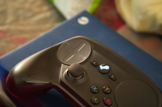 Steam Controller by Valve with its original box in its original state before being discontinued
