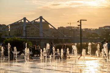 Obraz premium Fountains in Moscow 