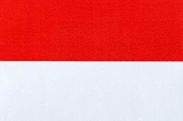 fabric national flag of the Republic of Indonesia close-up