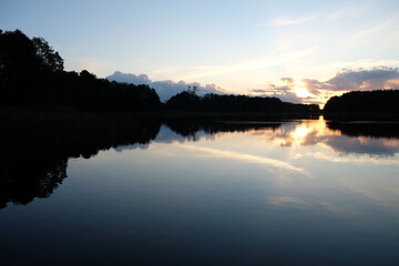 Sonnenuntergang Uckermark Brandenburg