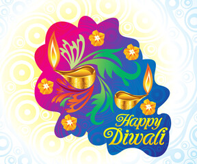 abstract artistic creative deepawali background