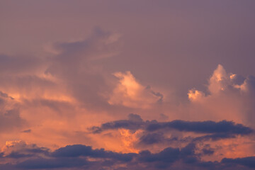 Beautiful sunset sky with relaxing colors