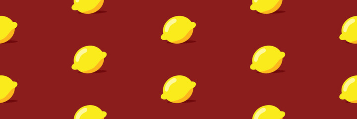Awesome lemon seamless pattern. Flat vector illustration background