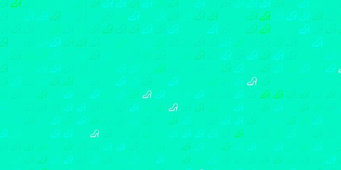 Light green vector template with businesswoman signs.