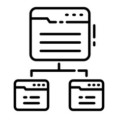 Website Map Concept, Link building Vector Icon Design, SEO and Internet Marketing Symbol on White Background