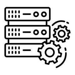 Customized Server Concept, Data Center Machine Configuration Vector Icon Design, Cloud computing and Internet hosting services Symbol on White background  