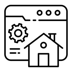 Obraz premium Home Page Setting Concept, Browse Configuration Vector Icon Design, Cloud computing and Internet hosting services Symbol on White background 