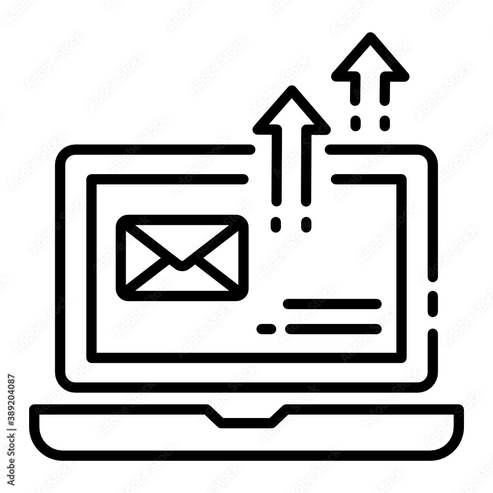 Poster email send all sign concept, email burst at once vector icon design, cloud computing and internet ho