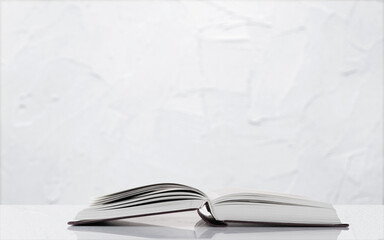 Open book on the table