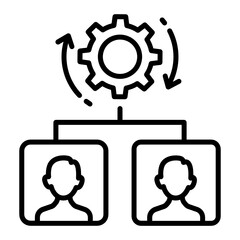 Group Settings Concept, File Folder Server Permission Vector Icon Design, Cloud computing and Internet hosting services Symbol on White background  
