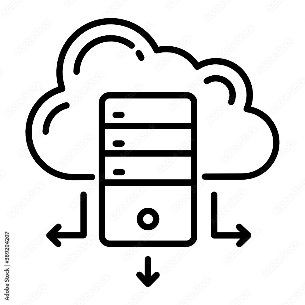 Poster dedicated server concept, enterprises storage vector icon design, cloud computing and internet hosti