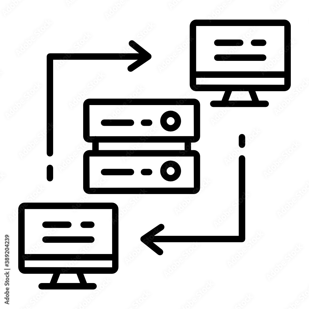 Poster peer to peer network concept, local area network vector icon design, vpn sign, cloud computing and i