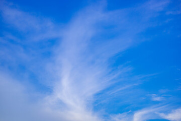 Background picture of blue sky and thin white clouds