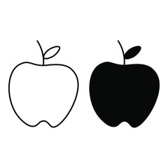 aple black and white icon	