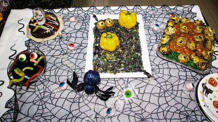 Halloween food and decorations for a Sydney Suburban house party