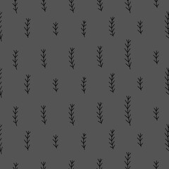 Basic seamless pattern with fir tree branches. Christmas pattern design