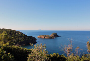 Fototapeta premium La costa e la baia dell'Innamorata all'Isola d'Elba