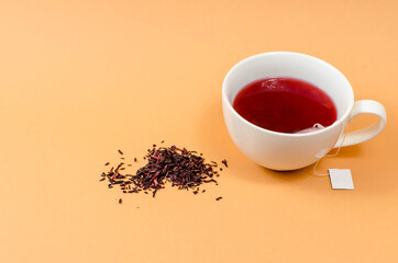 Cup with tea on the table
