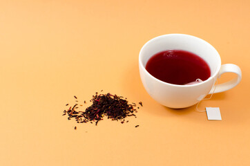 Cup with tea on the table