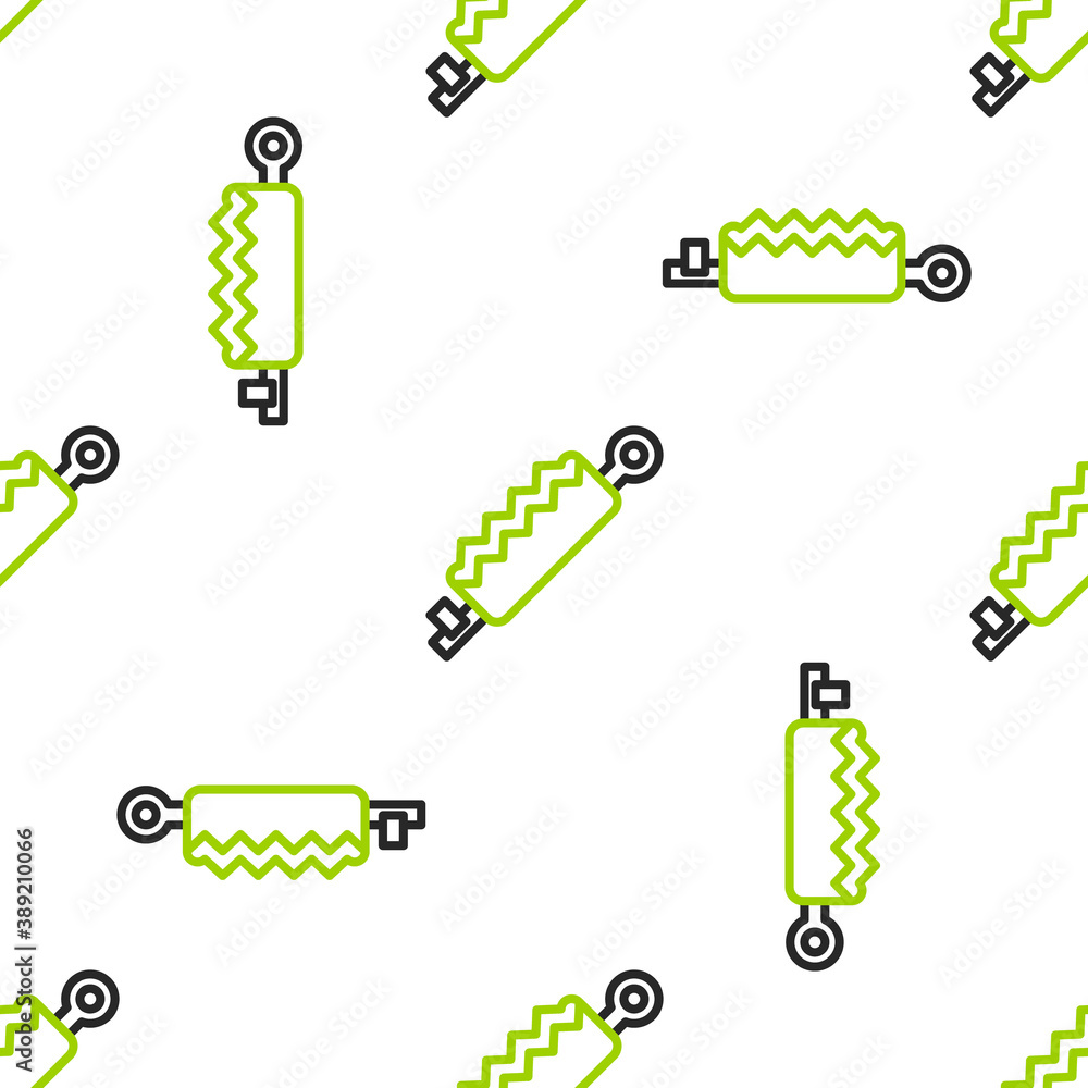 Poster line trap hunting icon isolated seamless pattern on white background. vector.