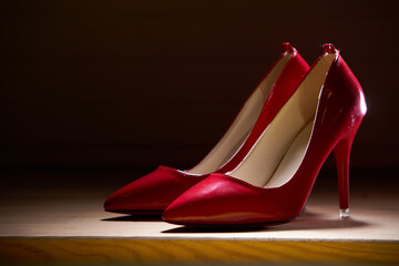red high heel footwear fashion female style